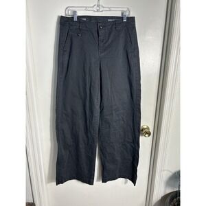 AE American Eagle Dreamy Flare Wide Leg Pants Black Size 10L Tall High Rise